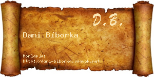 Dani Bíborka névjegykártya